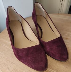 Talbots Burgundy Wedge Pumps